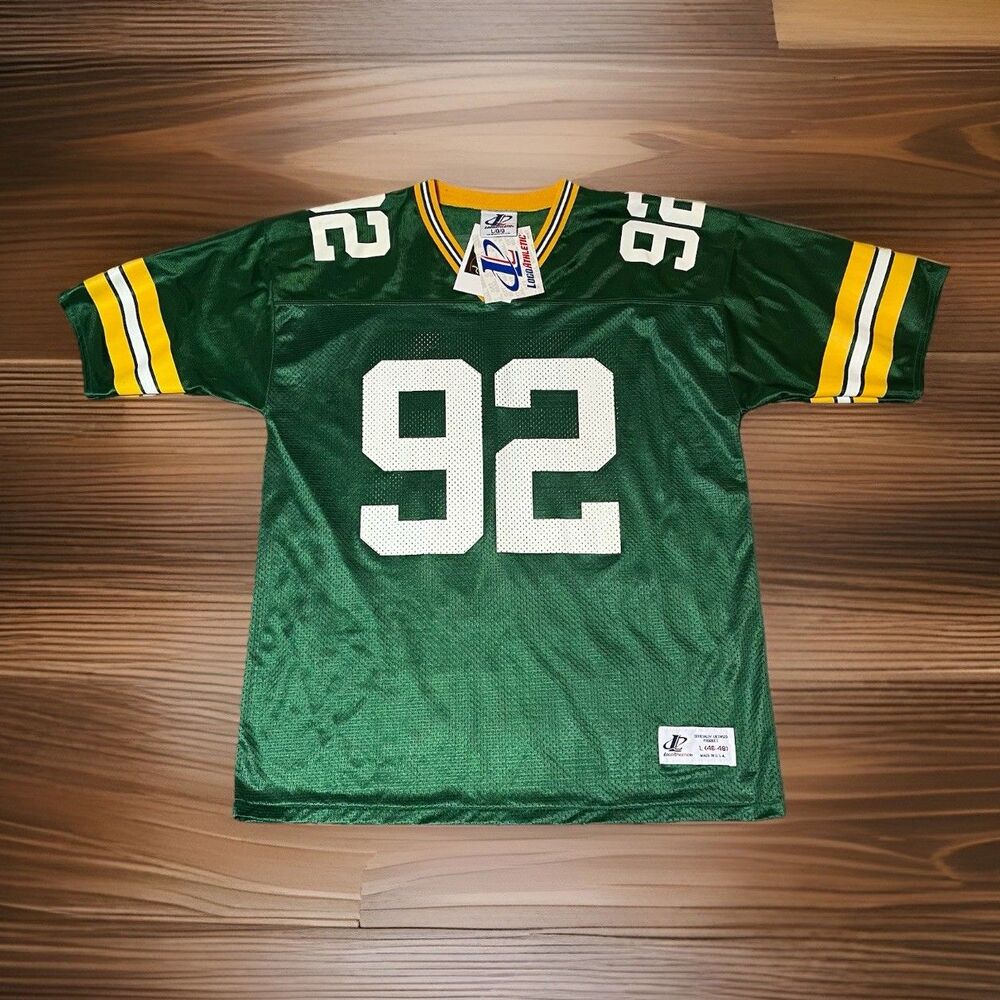 Vintage NWT 90s Green Bay Packers Reggie White Jersey Logo Athletic #92 Mens L